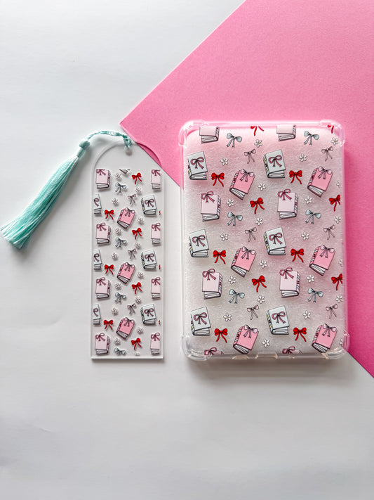 Books and Bows E Reader Case and/or Bookmark [Combined Listing]