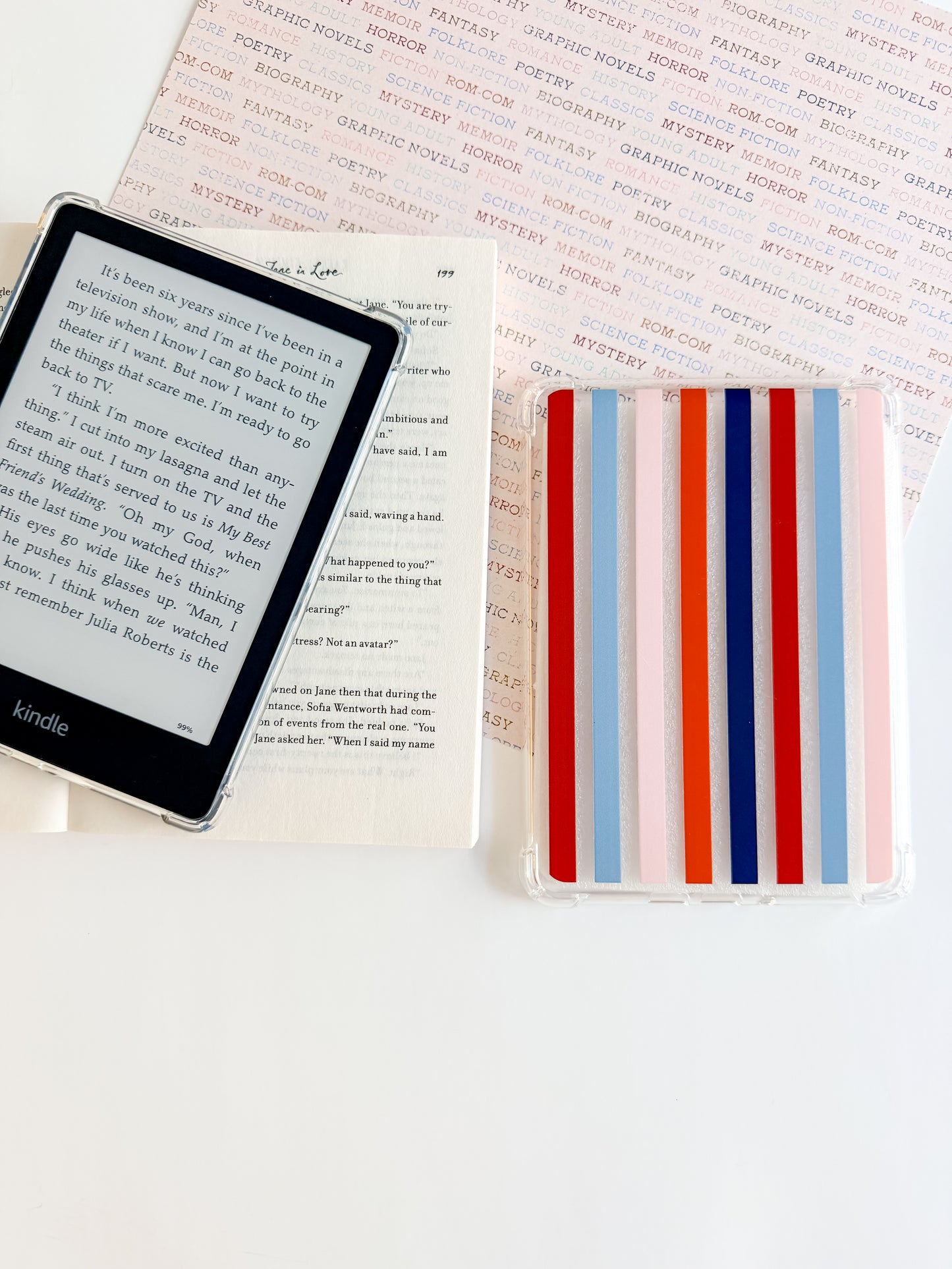 Bergamot Stripes Kindle Case