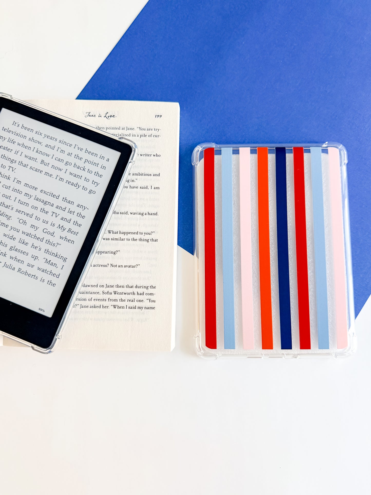 Bergamot Stripes Kindle Case