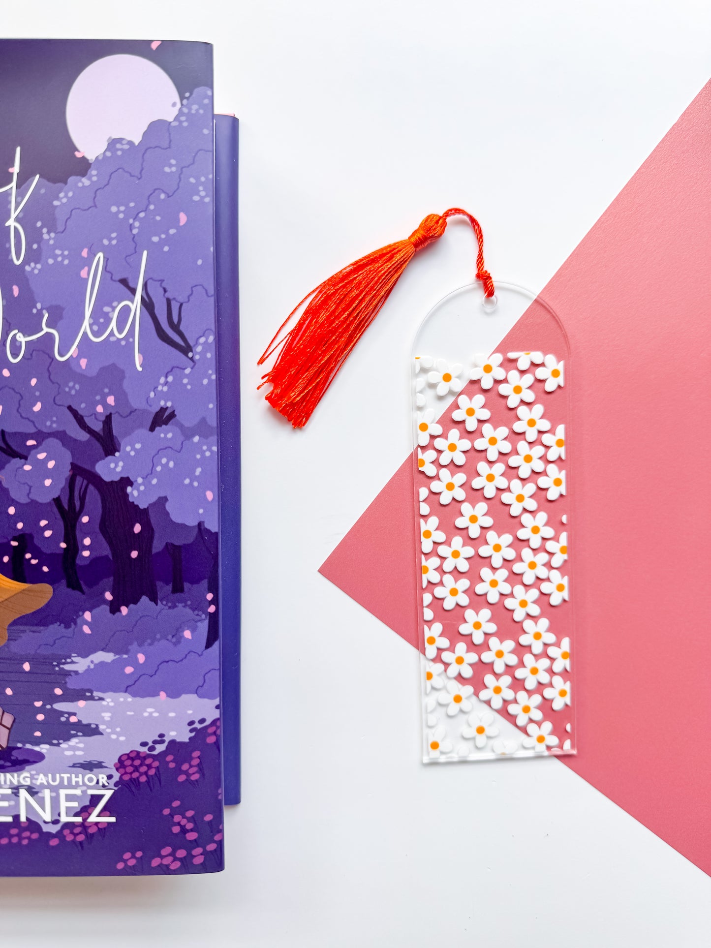 White Daisies E reader Case and/or Bookmark [Combined Listing]