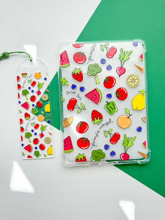Farmers Market Produce E Reader Case and/or Bookmark [Combined Listing]