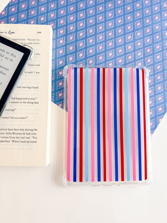 Coastal Berry Stripes Kindle Case