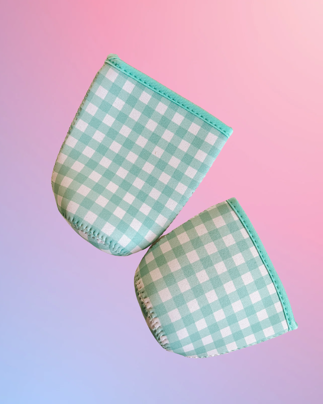 Mint Gingham Iced Coffee Sleeve