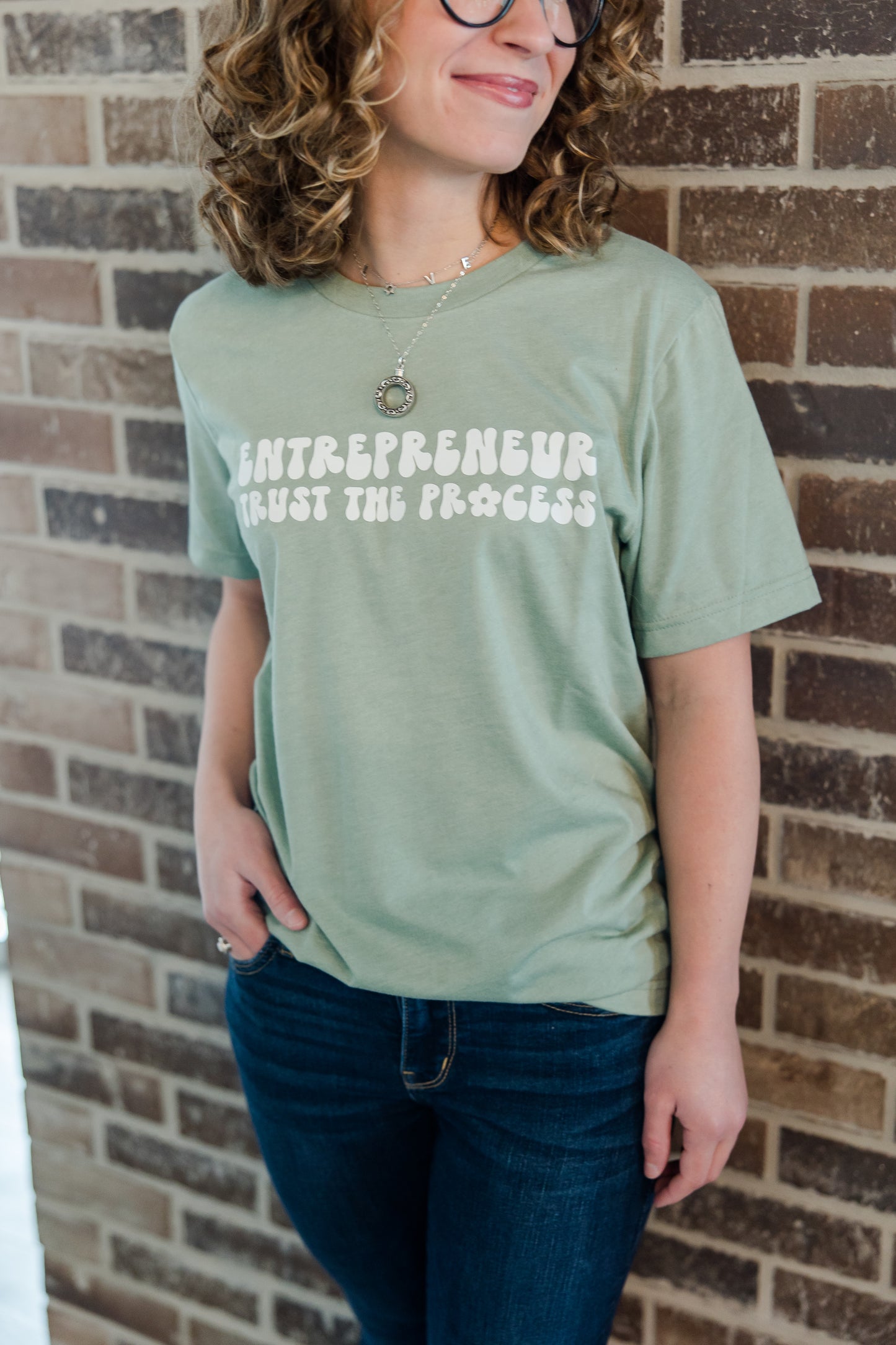 Heather Sage Entrepreneur Trust the Process T-Shirt