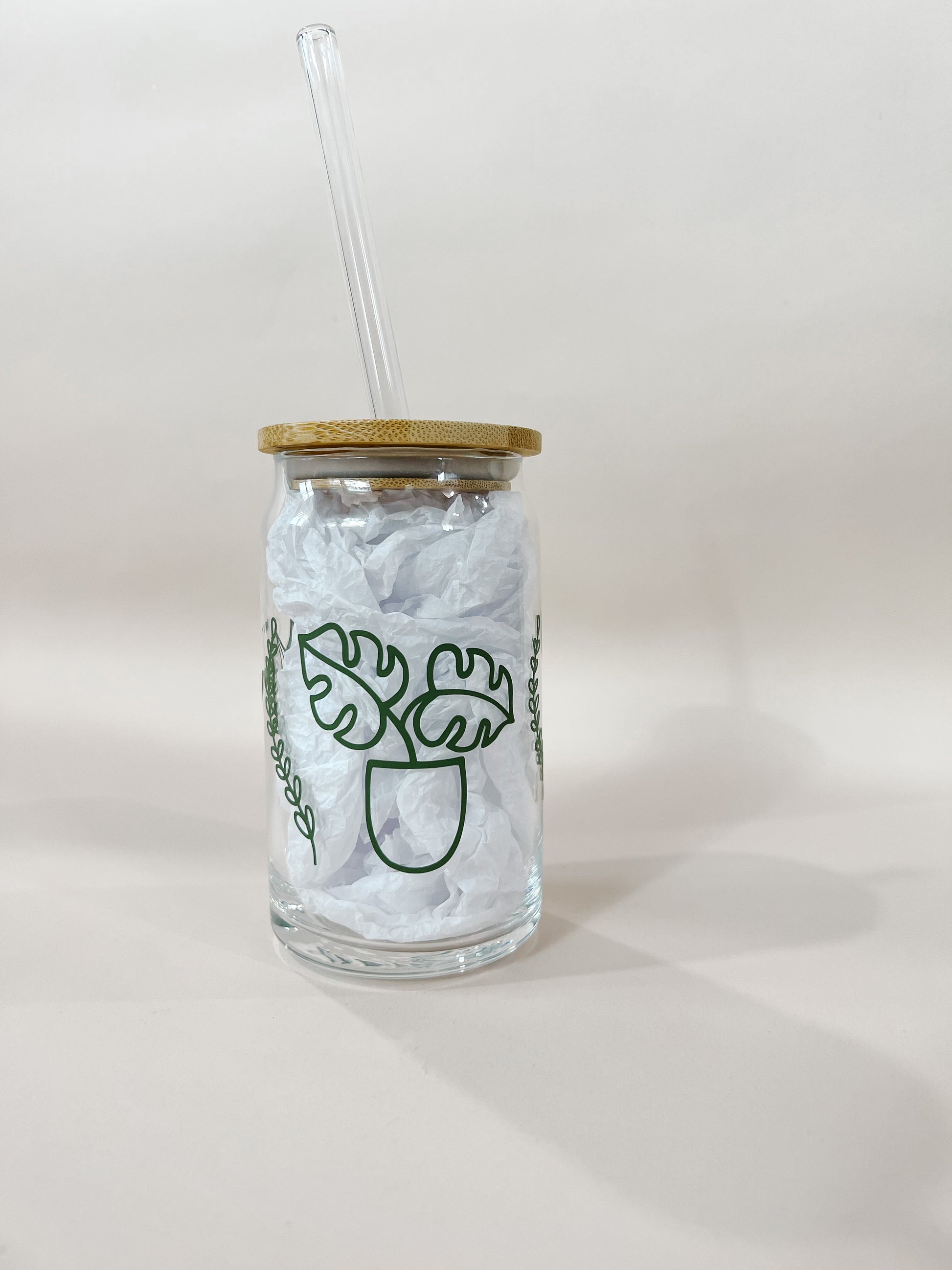 Monstera Leaf Cup Beer Glass Cup Iced Coffee Cup Beer Glass 